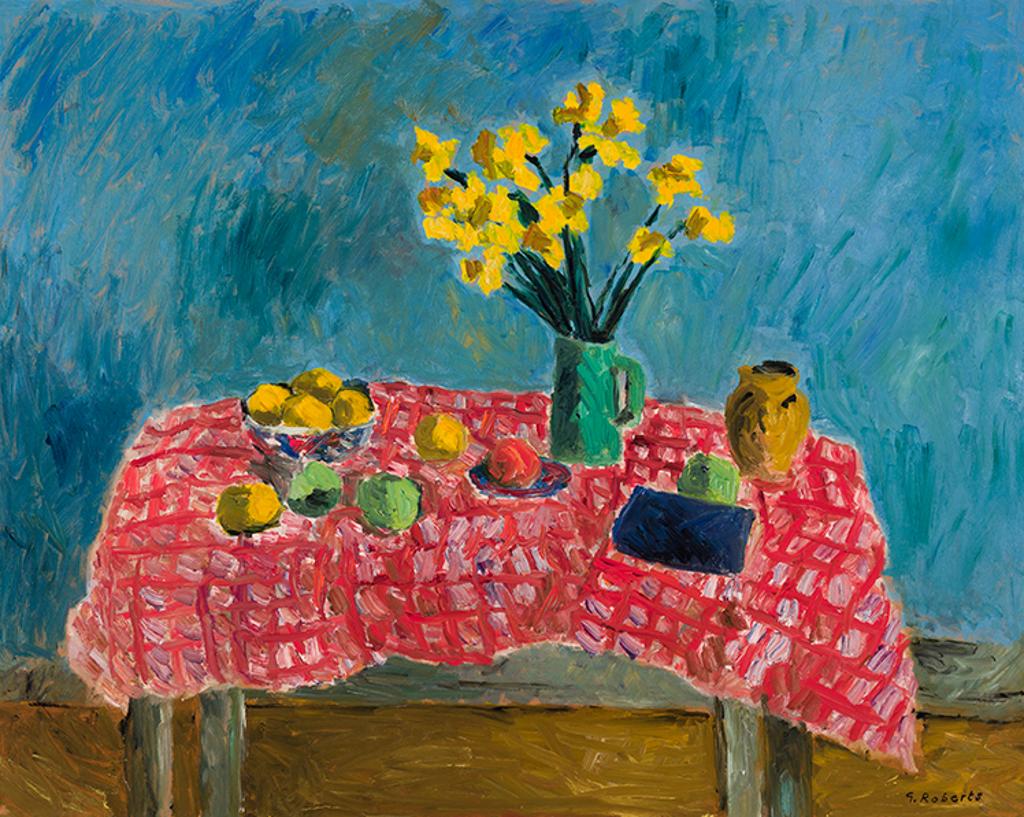 William Goodridge Roberts (1921-2001) - Daffodils & Red-Checked Cloth
