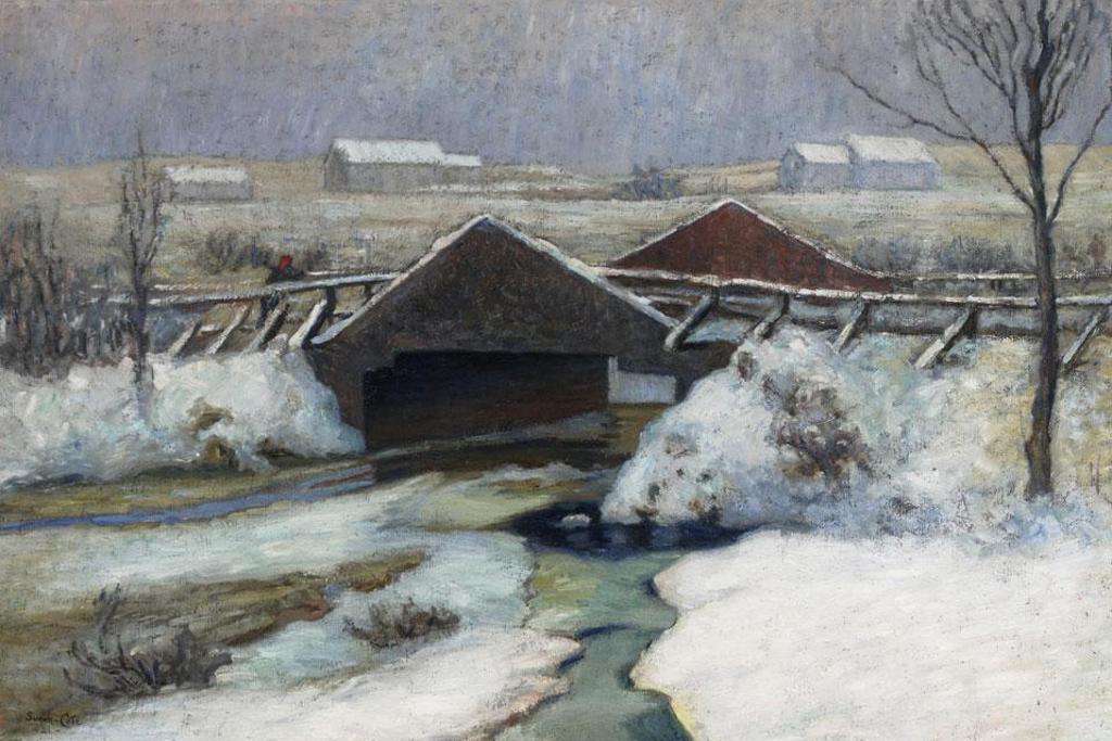 Marc-Aurèle de Foy Suzor-Coté (1869-1937) - Pont Bourbeau Sous La Neige