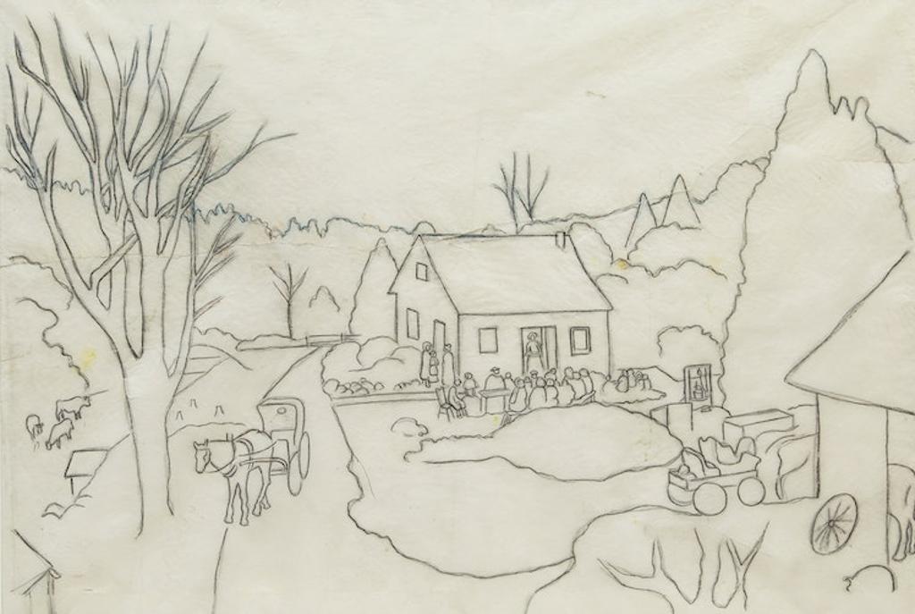 William Kurelek (1927-1977) - The Kavanagh Homestead Bancroft