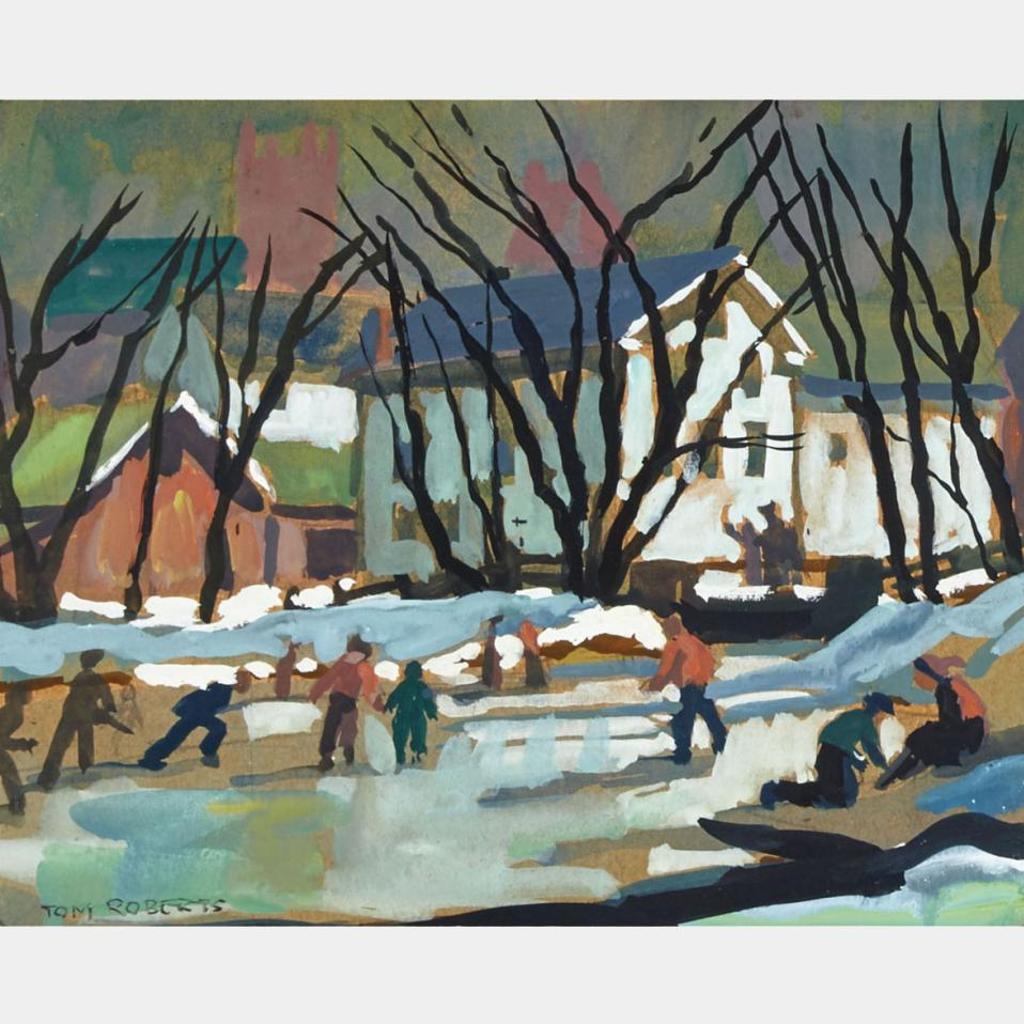 Thomas Keith (Tom) Roberts (1909-1998) - Skating In The Moonlight(Bowmanville)