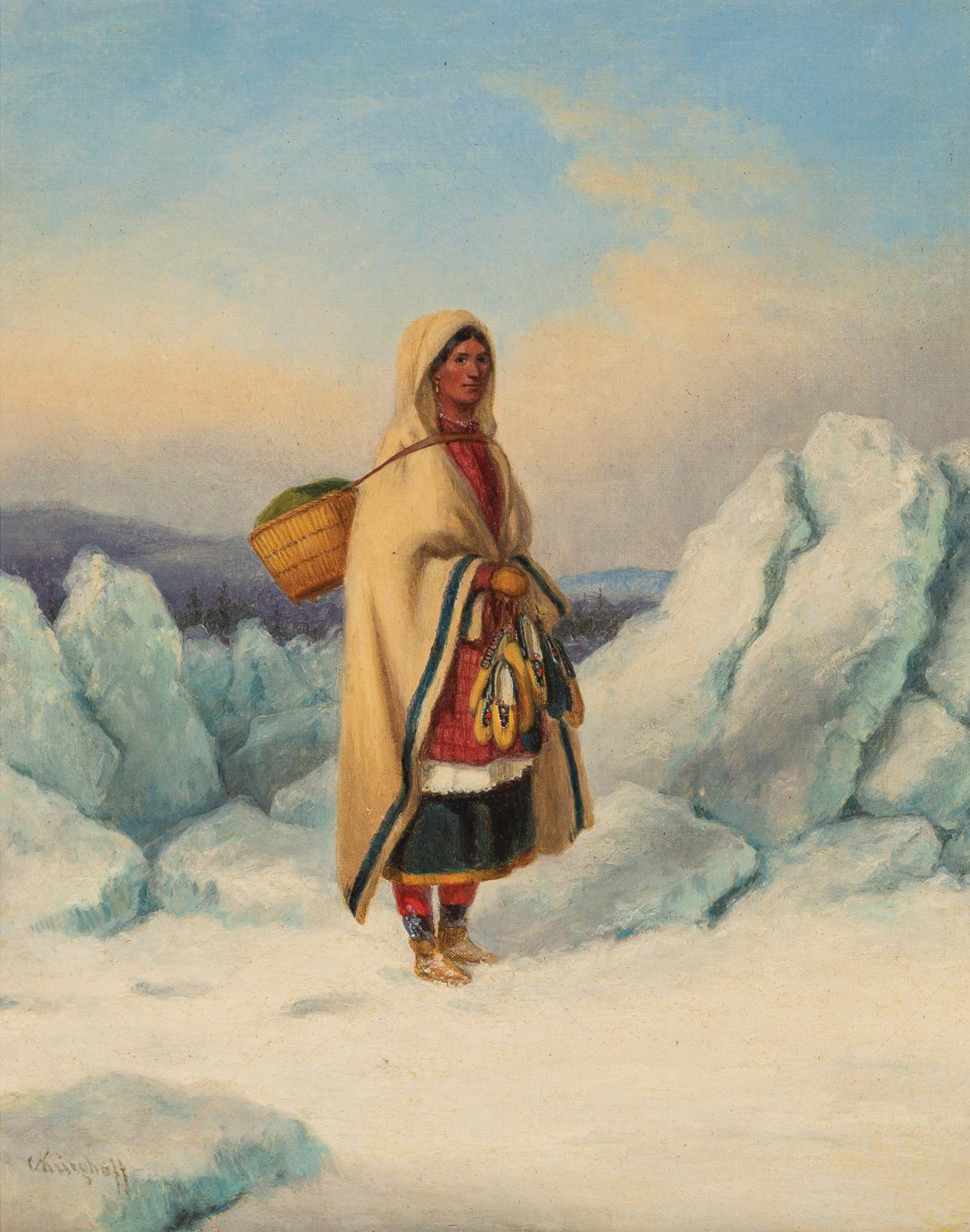 Cornelius David Krieghoff (1815-1872) - Moccasin Seller
