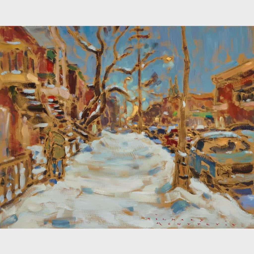 Richard Montpetit (1950) - Sur Le Trottoir Rue St. Vallier, 1990