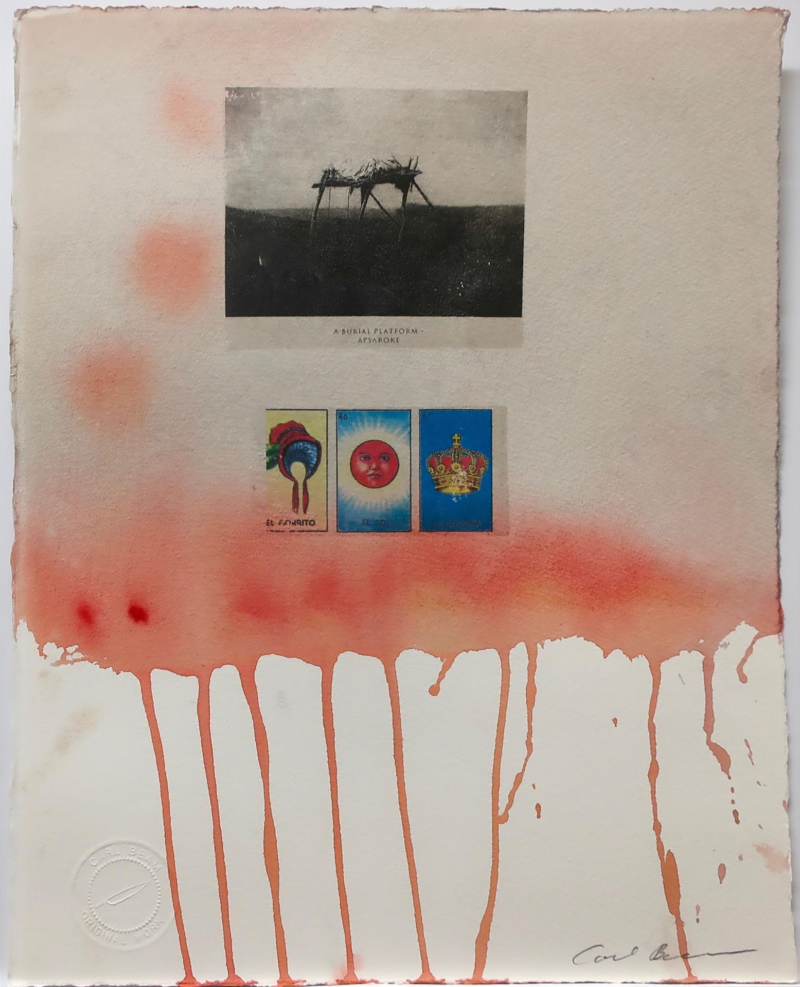 Carl Beam (1943-2005) - A Burial Platform - Apsaroke (El Gorrito, El Sol, La Corona)