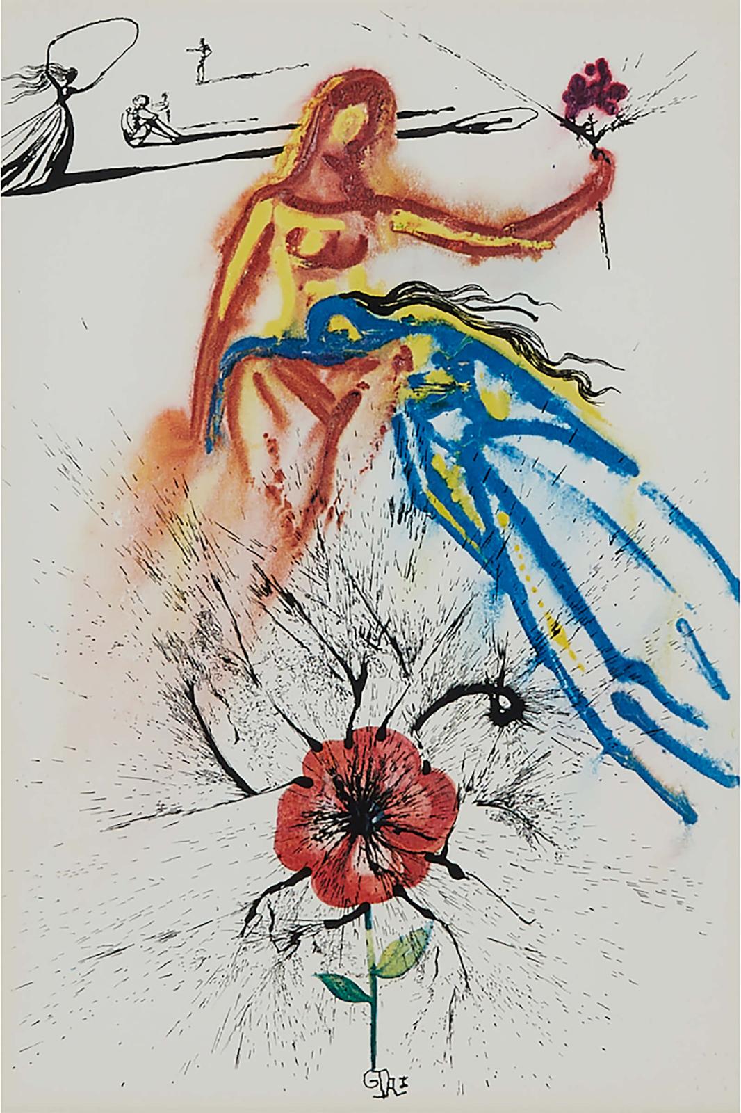 Salvador Dalí (1904-1989) - Alice's Evidence (From Alice In Wonderland),  [field, 69-5/M]