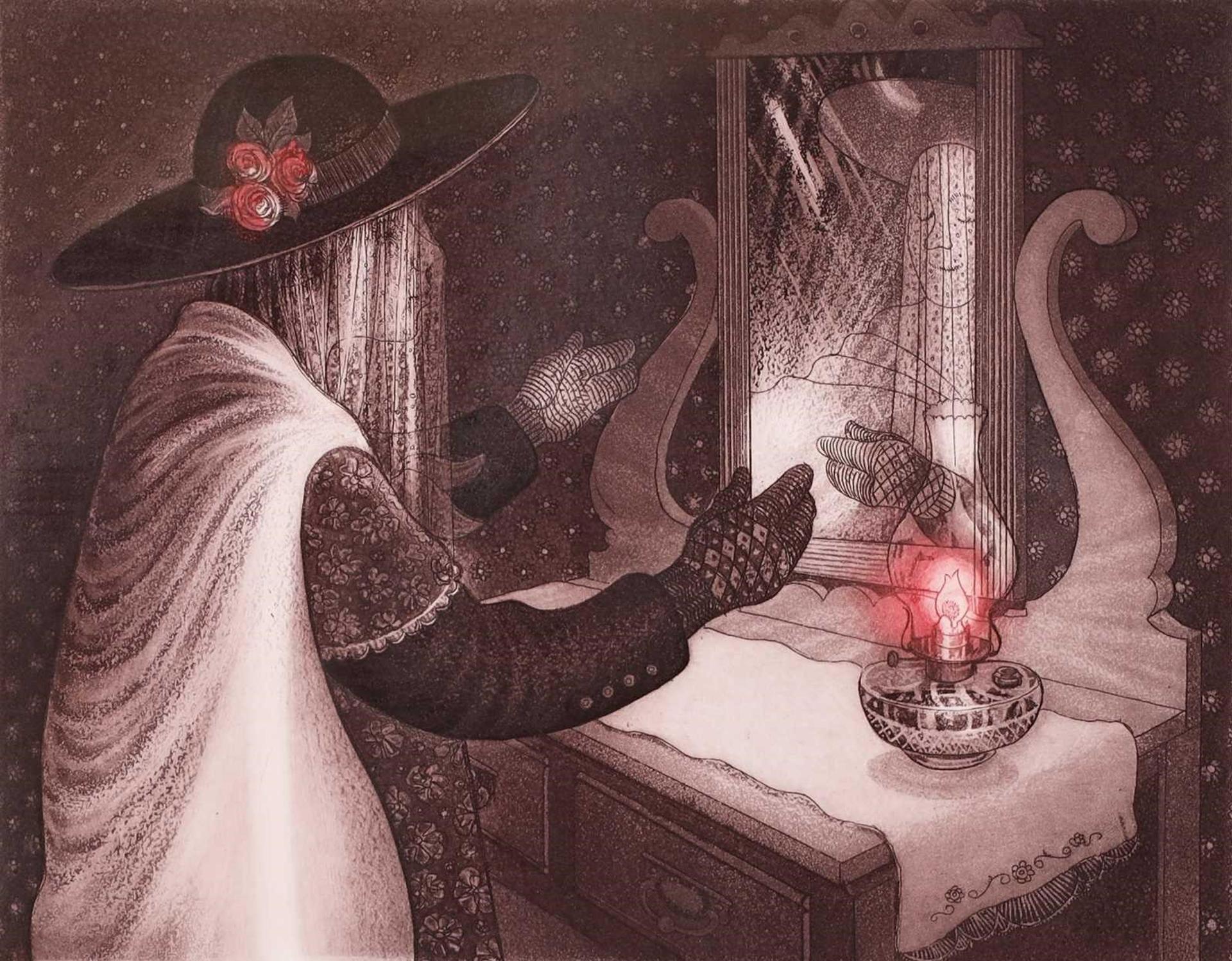 David Lloyd Blackwood (1941-2022) - Young Mummer Dressing; 1986