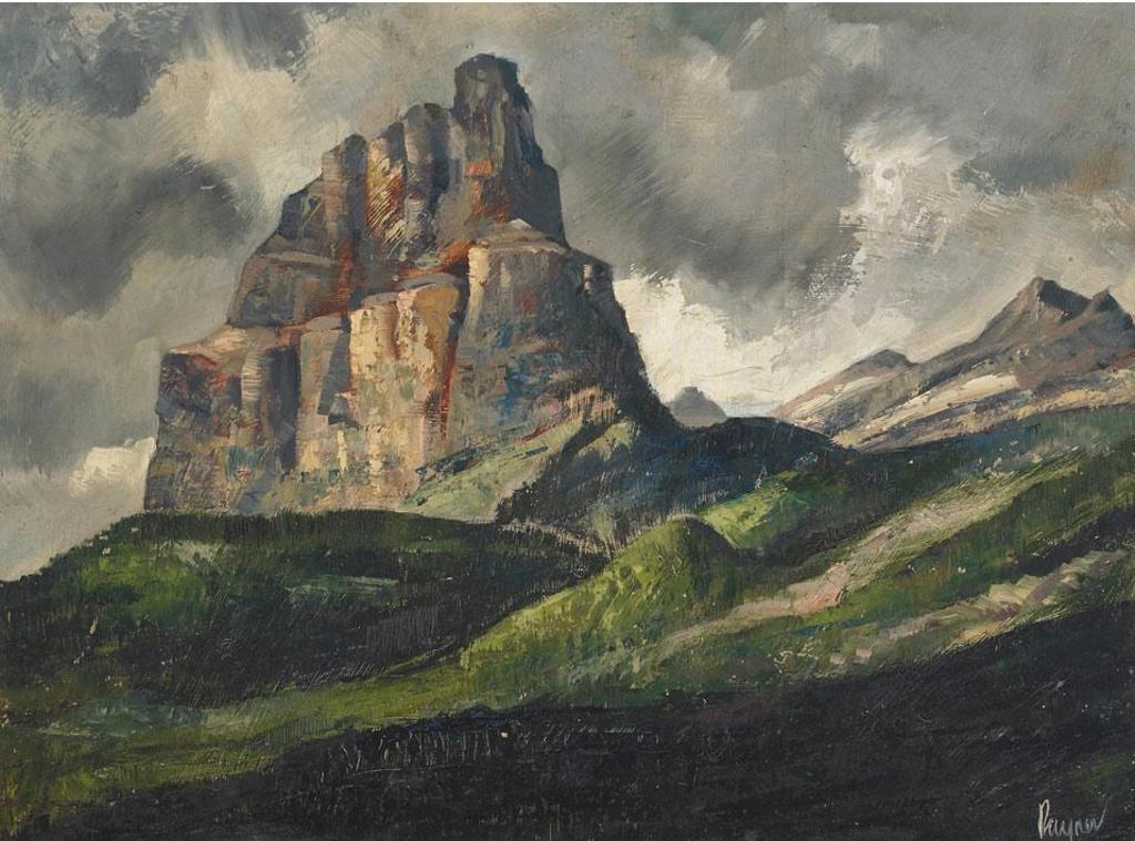 Gordon Rayner (1935-2010) - Mt. Eisenhower, Banff, 1950
