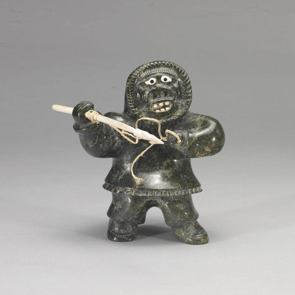 Judas Ullulaq (1937-1998) - Hunter Holding Harpoon