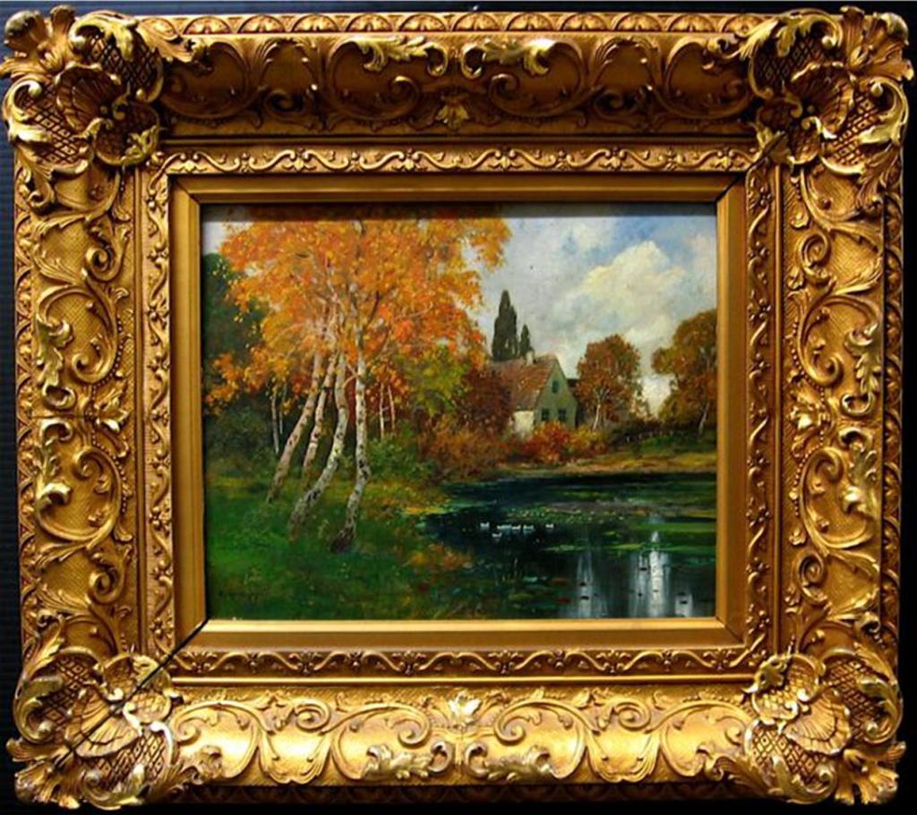 Alois Arnegger (1879-1967) - House By Pond