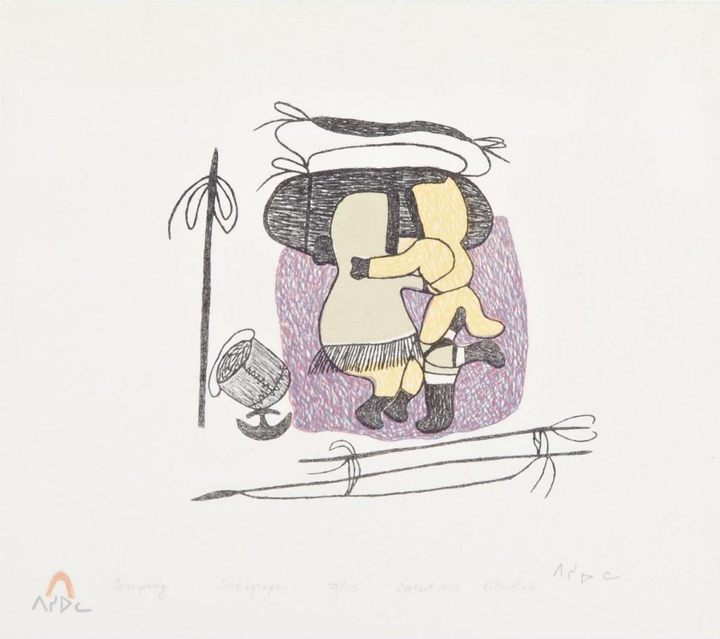 Pitseolak Ashoona (1904-1983) - Birds; Camping