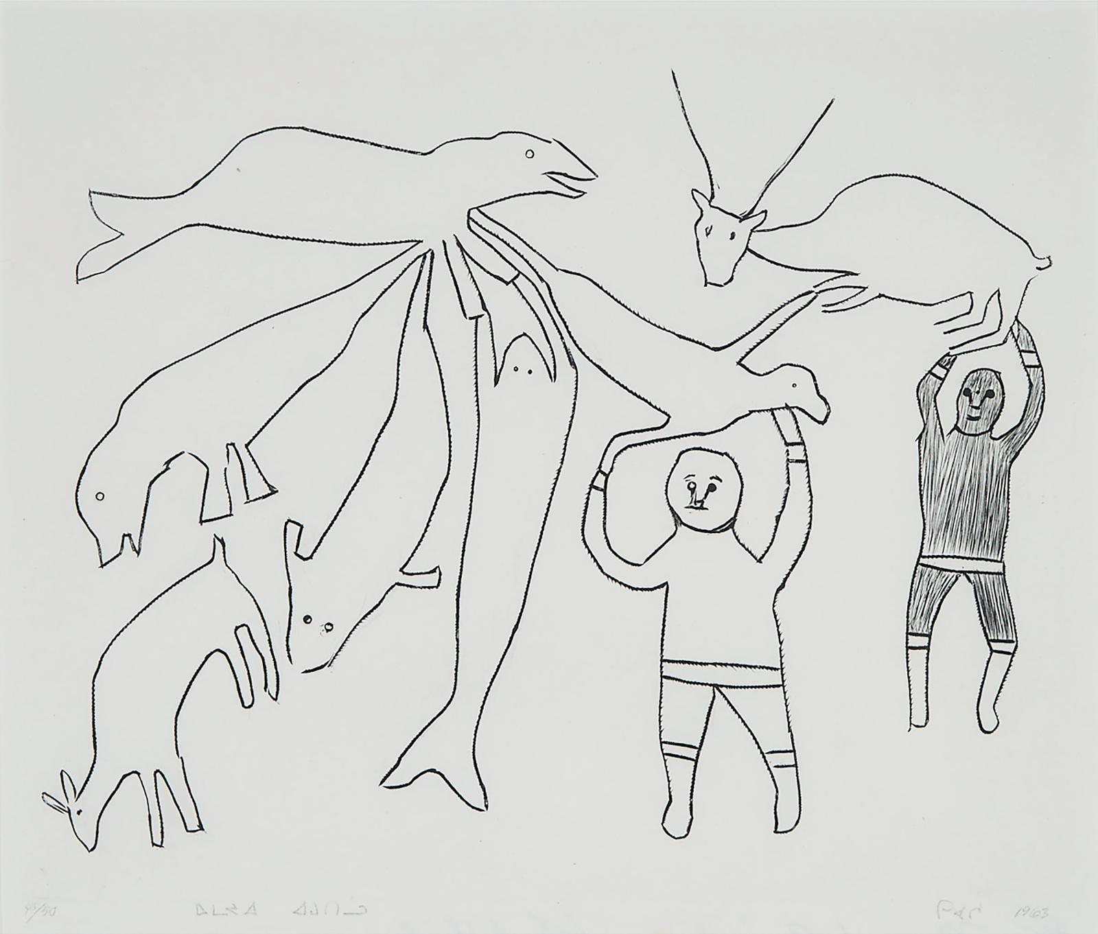 Kiakshuk (1886-1966) - Men And Animals