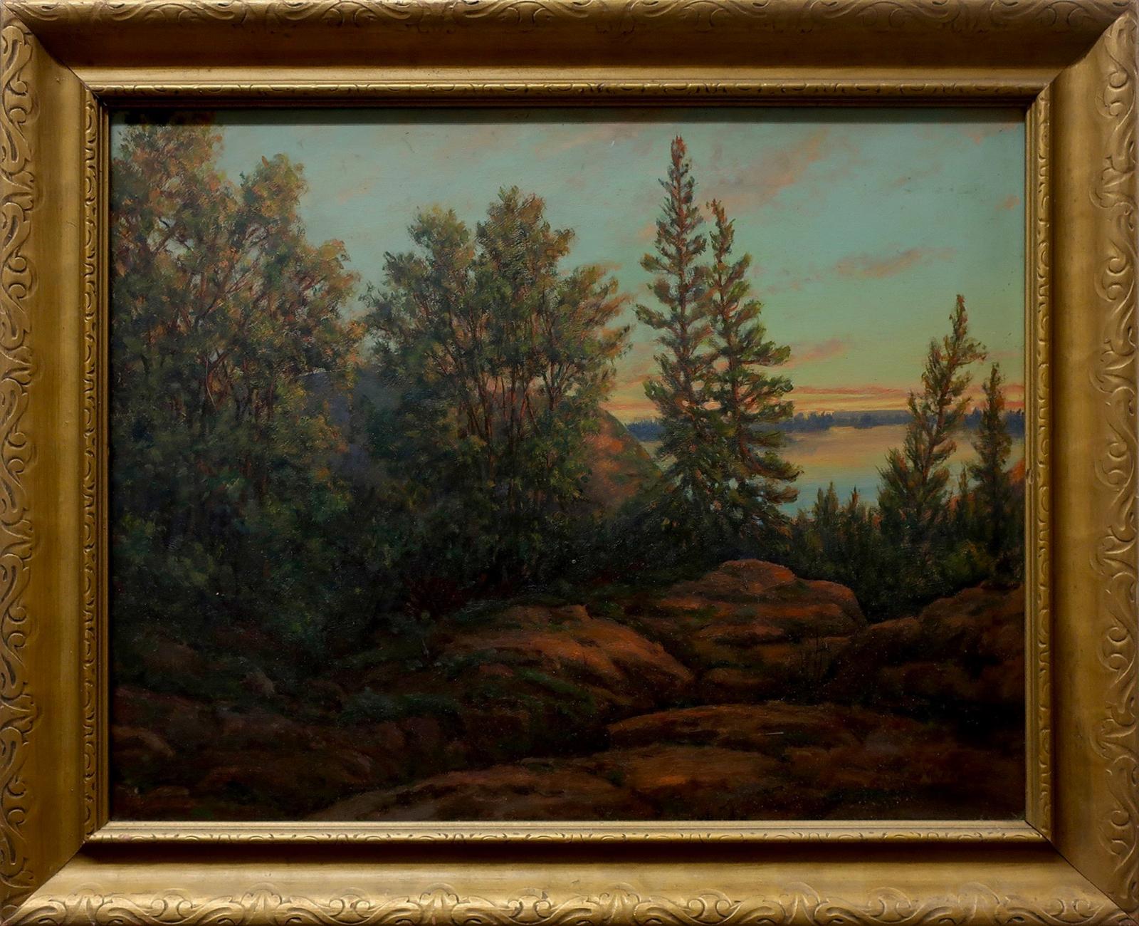 W. Drake - Untitled (Sunset Over Lake)
