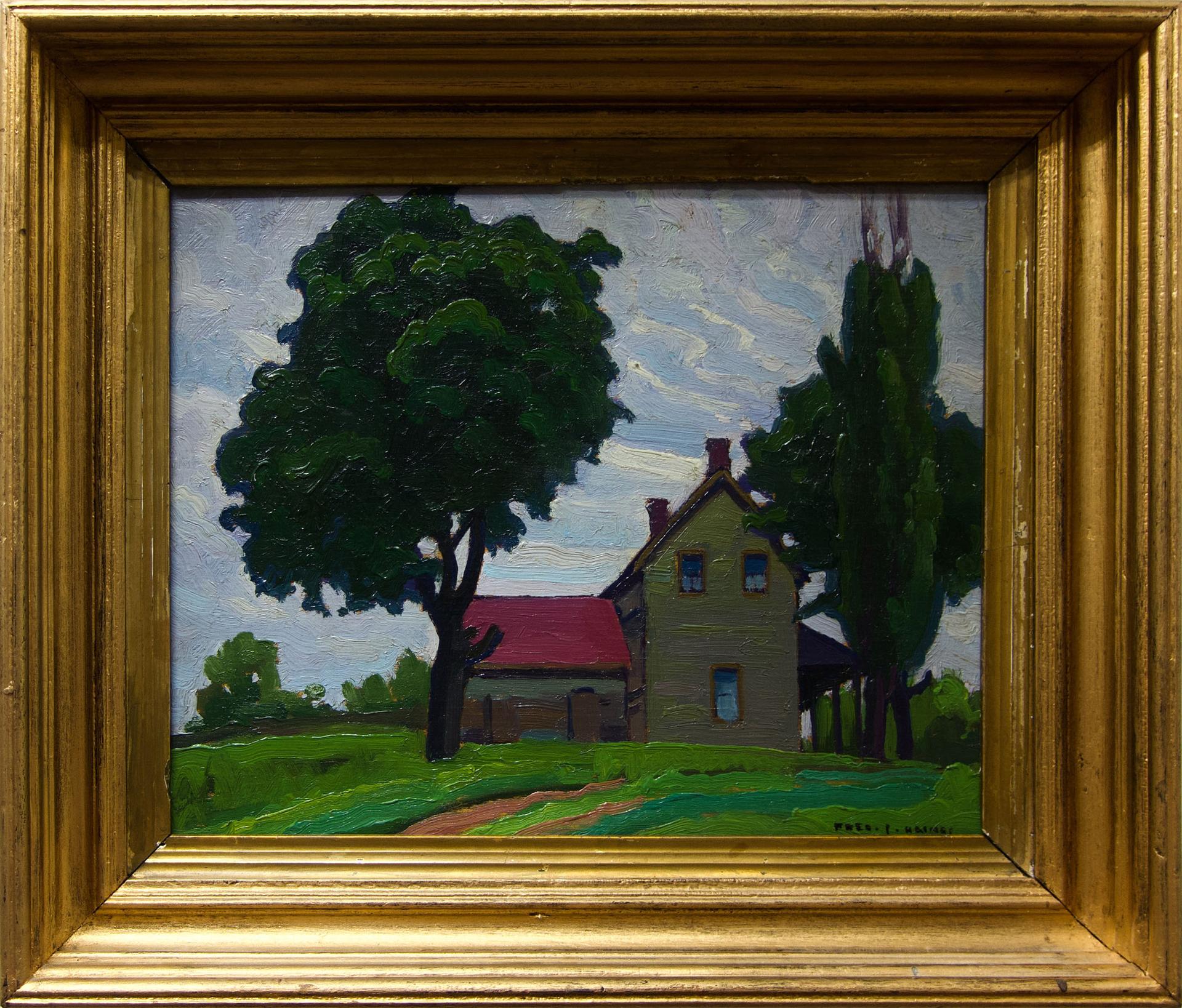 Frederick Stanley Haines (1879-1960) - Untitled (Country Homestead)