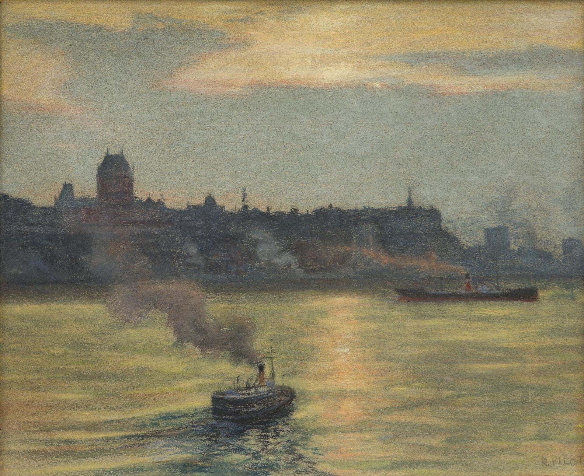 Robert Wakeham Pilot (1898-1967) - Sans titre / Untitled (View of Quebec from Levis), n. d.
