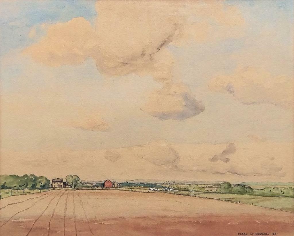 Clark Holmes Mcdougall (1921-1980) - Farm Scene, 1943