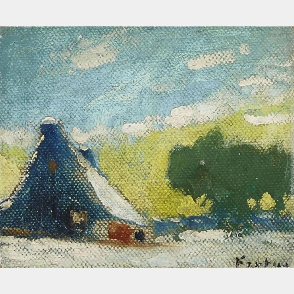 Marc-Aurèle Fortin (1888-1970) - Maison Sous Ciel Jaune