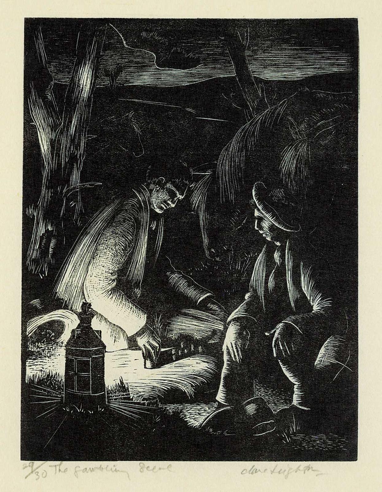 Clare Veronica Hope Leighton (1899-1988) - The Gambling Scene  #29/30