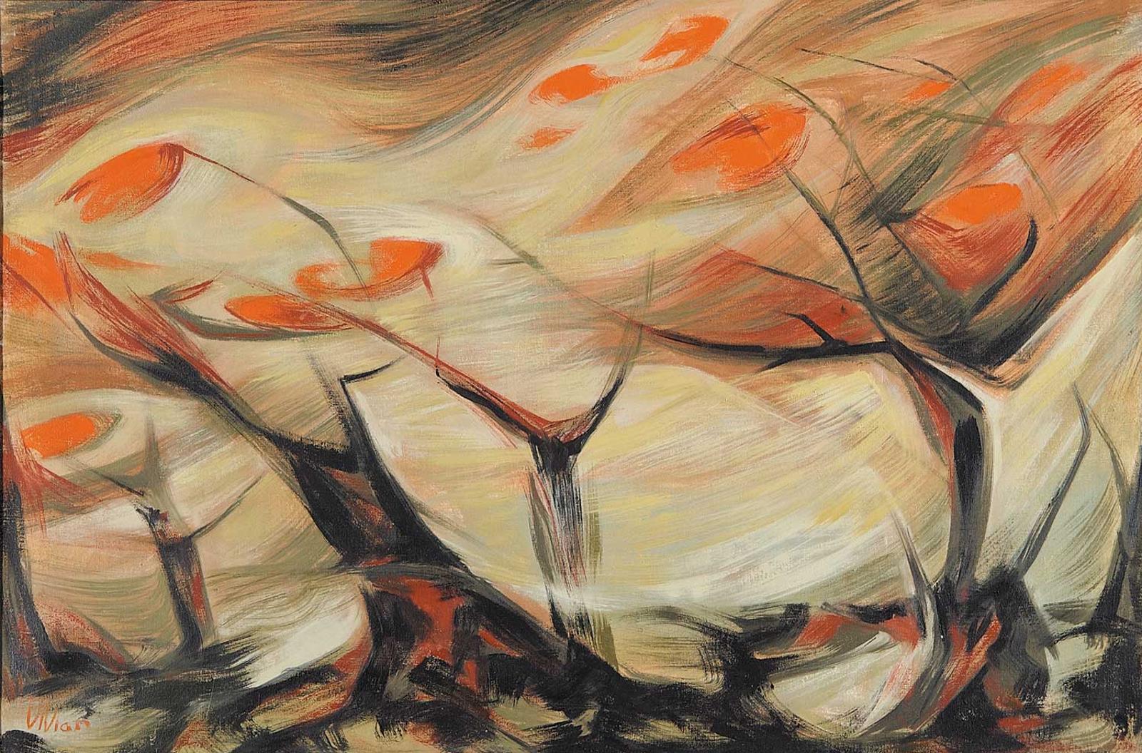 Vivian Lindoe (1918-2006) - Untitled - Fall Leaves