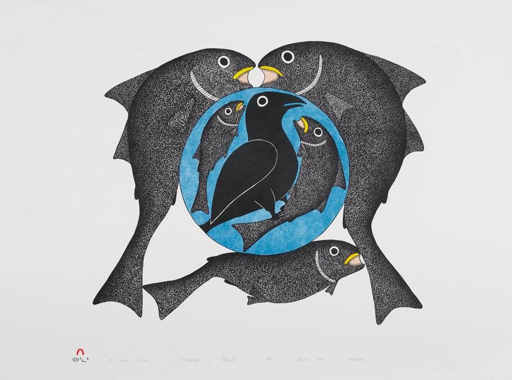 Kenojuak Ashevak (1927-2013) - A Raven’S Dream