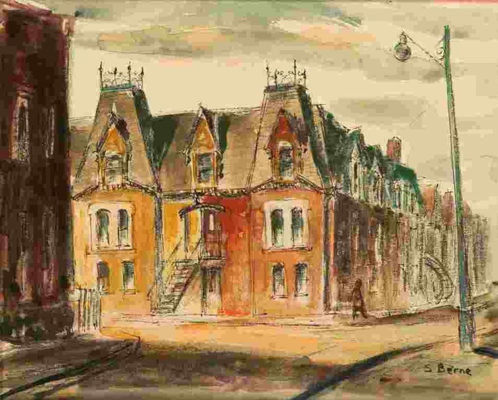 Sydney Martin Berne (1921-2013) - Rue Cherrier, Mtl. (1967)