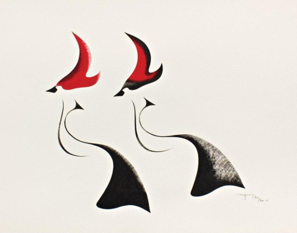 Benjamin Chee Chee (1944-1977) - Birds in Flight