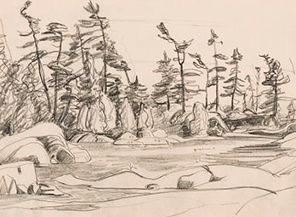 Lawren Stewart Harris (1885-1970) - Algonquin Park, Rock and Pines