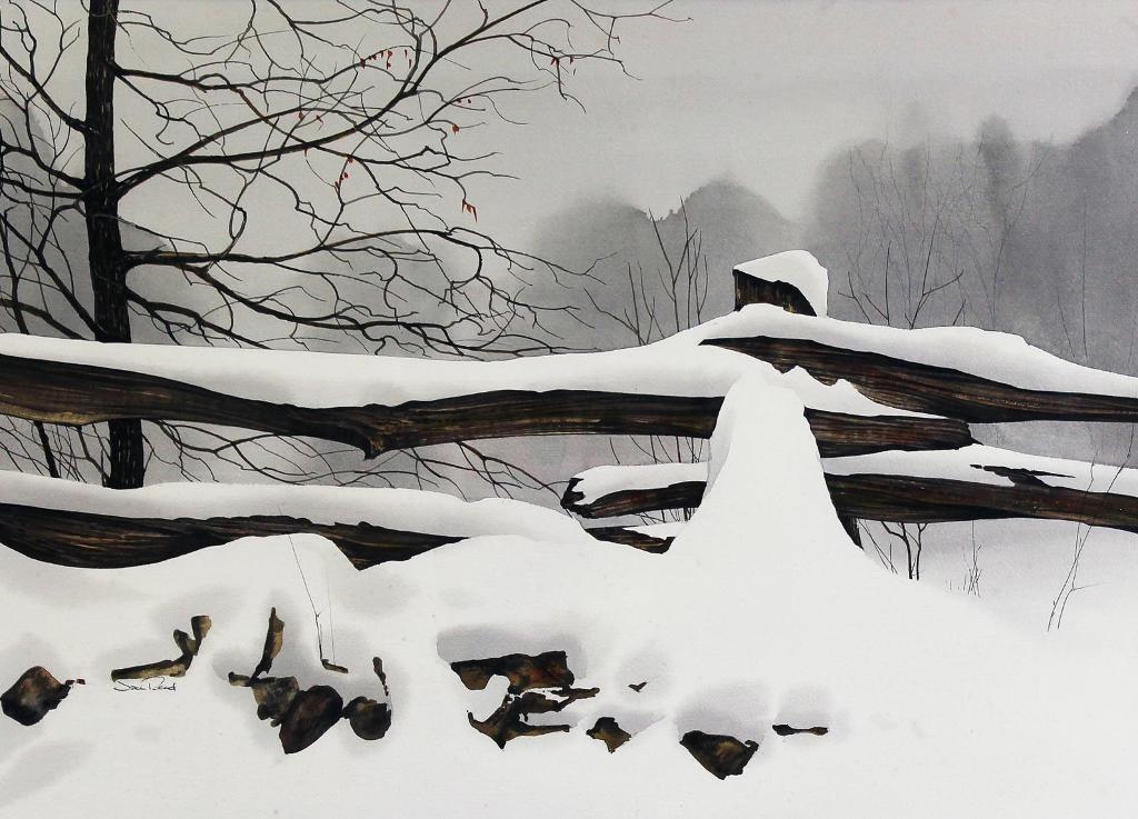 Jack Henry Reid (1925-2009) - Rail Fence, Winter
