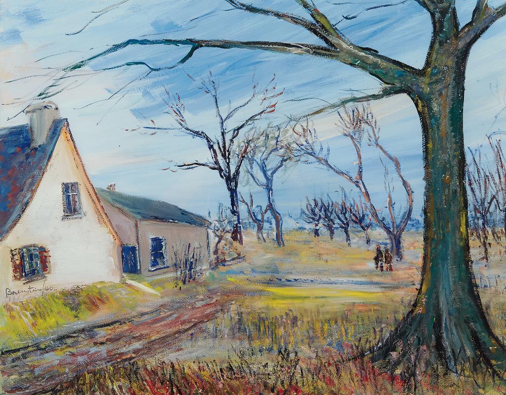 Samuel (Sam) Borenstein (1908-1969) - Quebec Village Scene