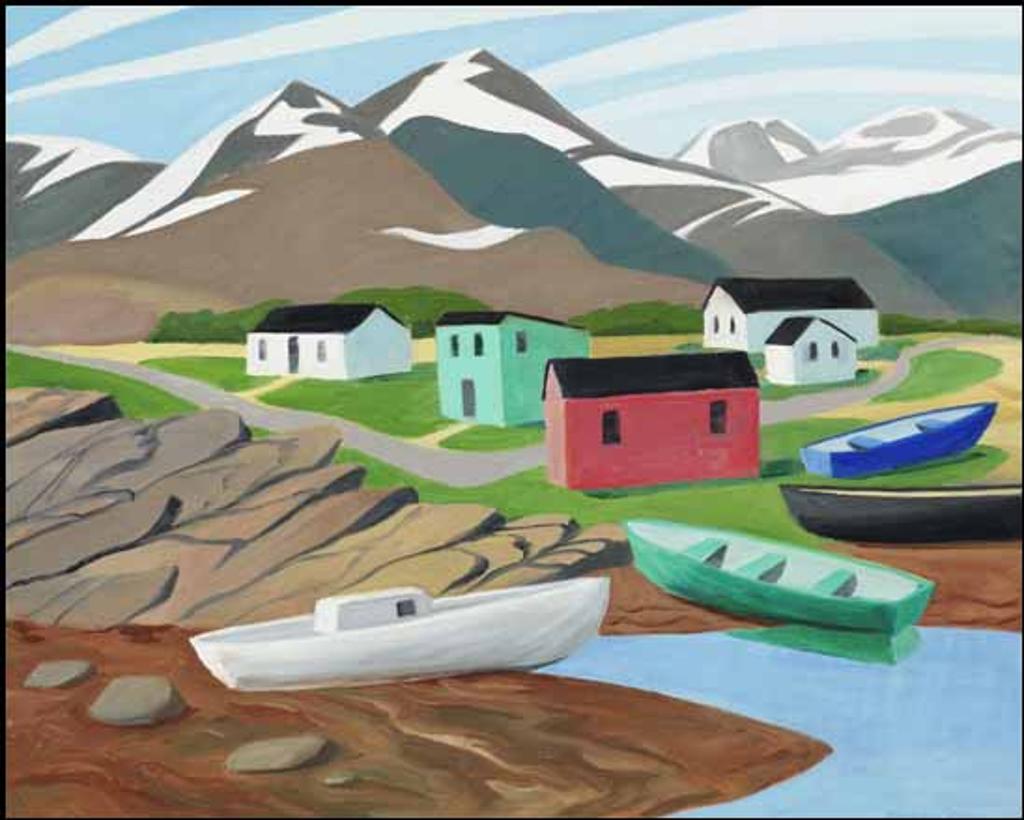 Doris Jean McCarthy (1910-2010) - Pangnirtung Beyond the Rocks