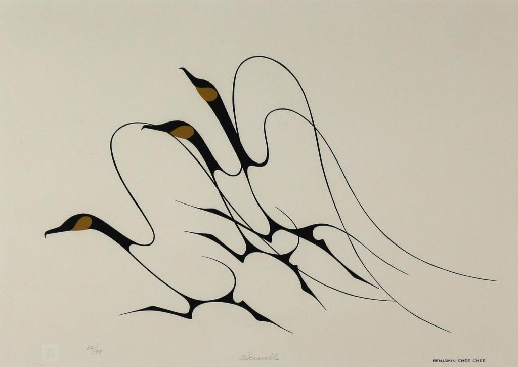 Benjamin Chee Chee (1944-1977) - Afternoon Flight