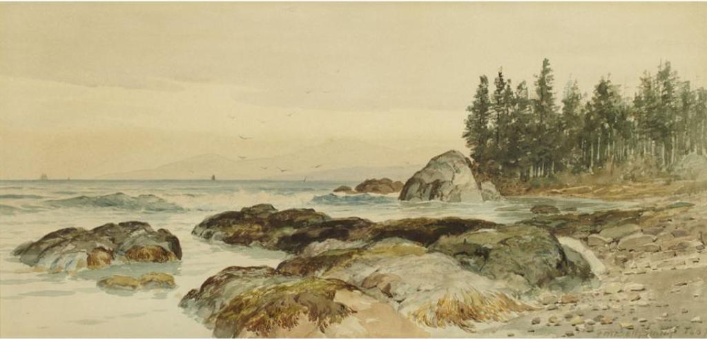 Frederic Martlett Bell-Smith (1846-1923) - Coastline At New Westminster, B.C.