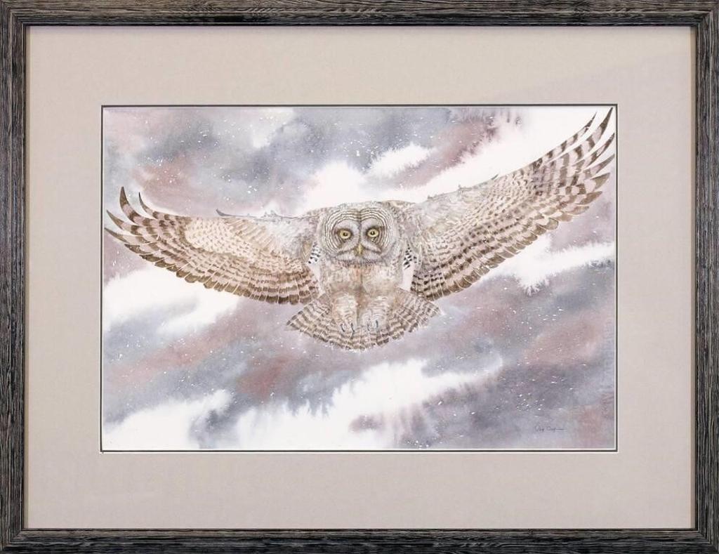 Page Ough (1946) - Untitled, Owl in Flight