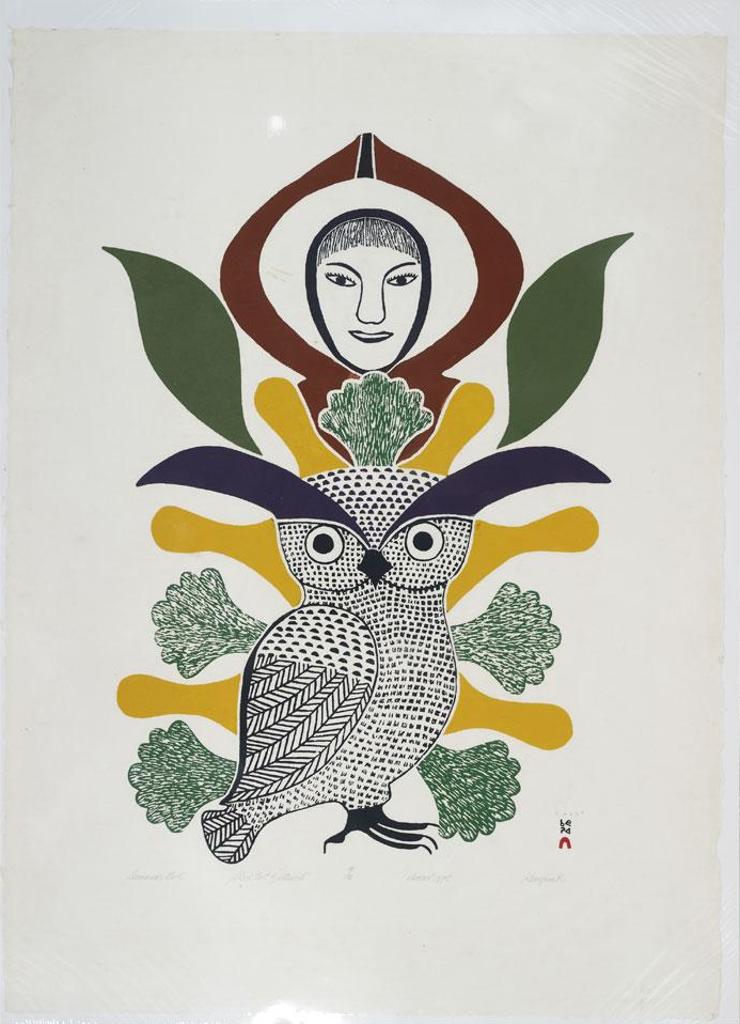 Kenojuak Ashevak (1927-2013) - Summer Owl