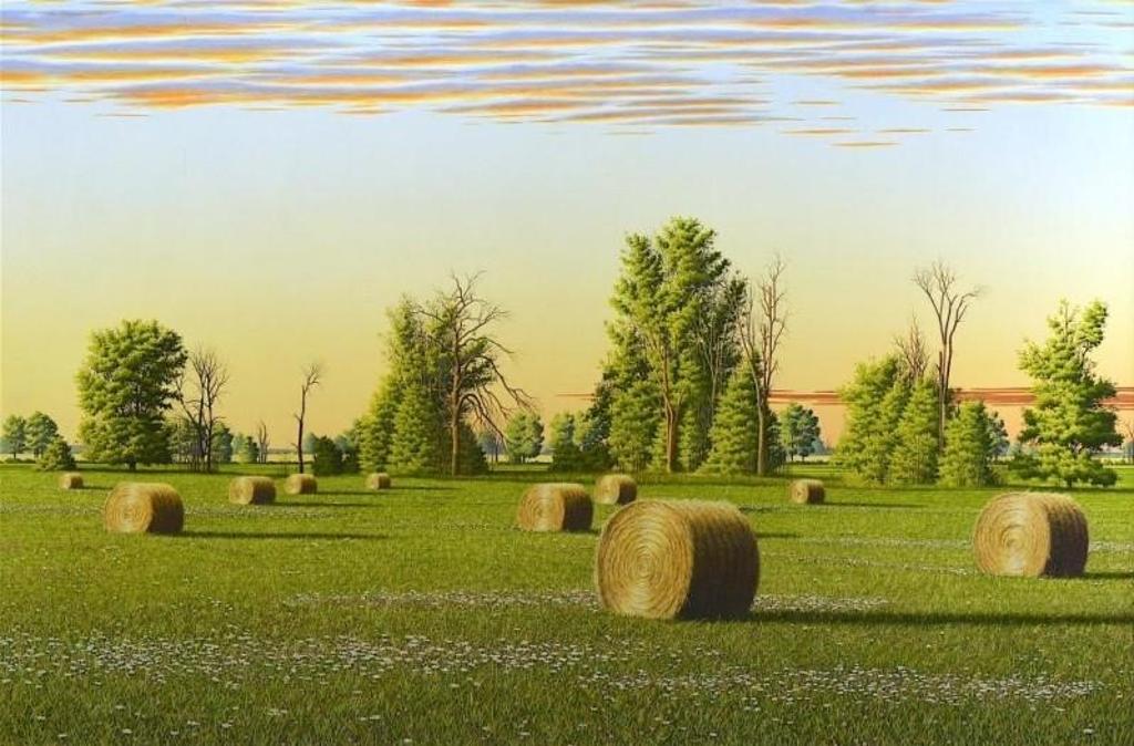 Conrad Mieschke (1938) - Morning Field of Bales