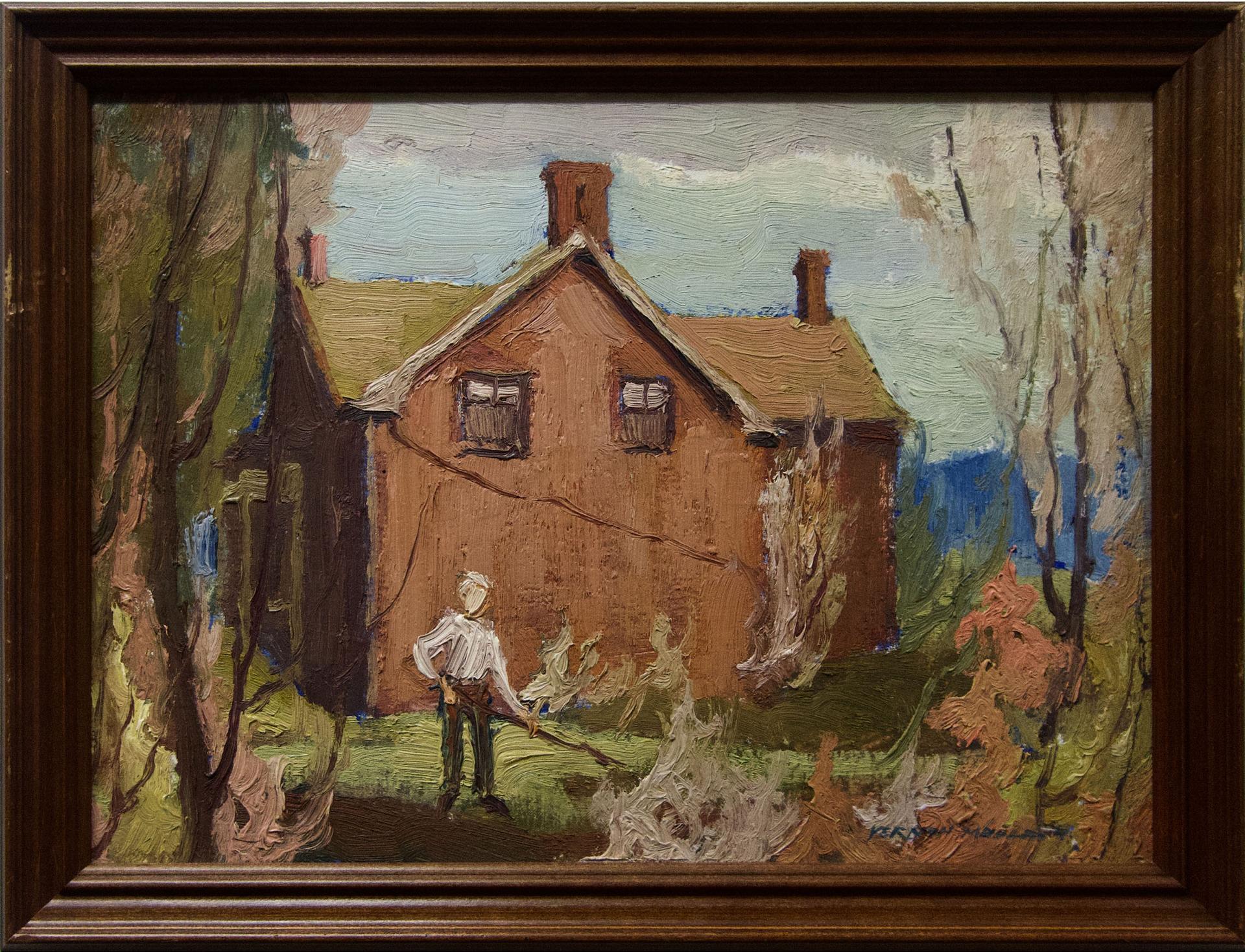 Vernon Mould (1928) - Untitled (Tilling The Garden)