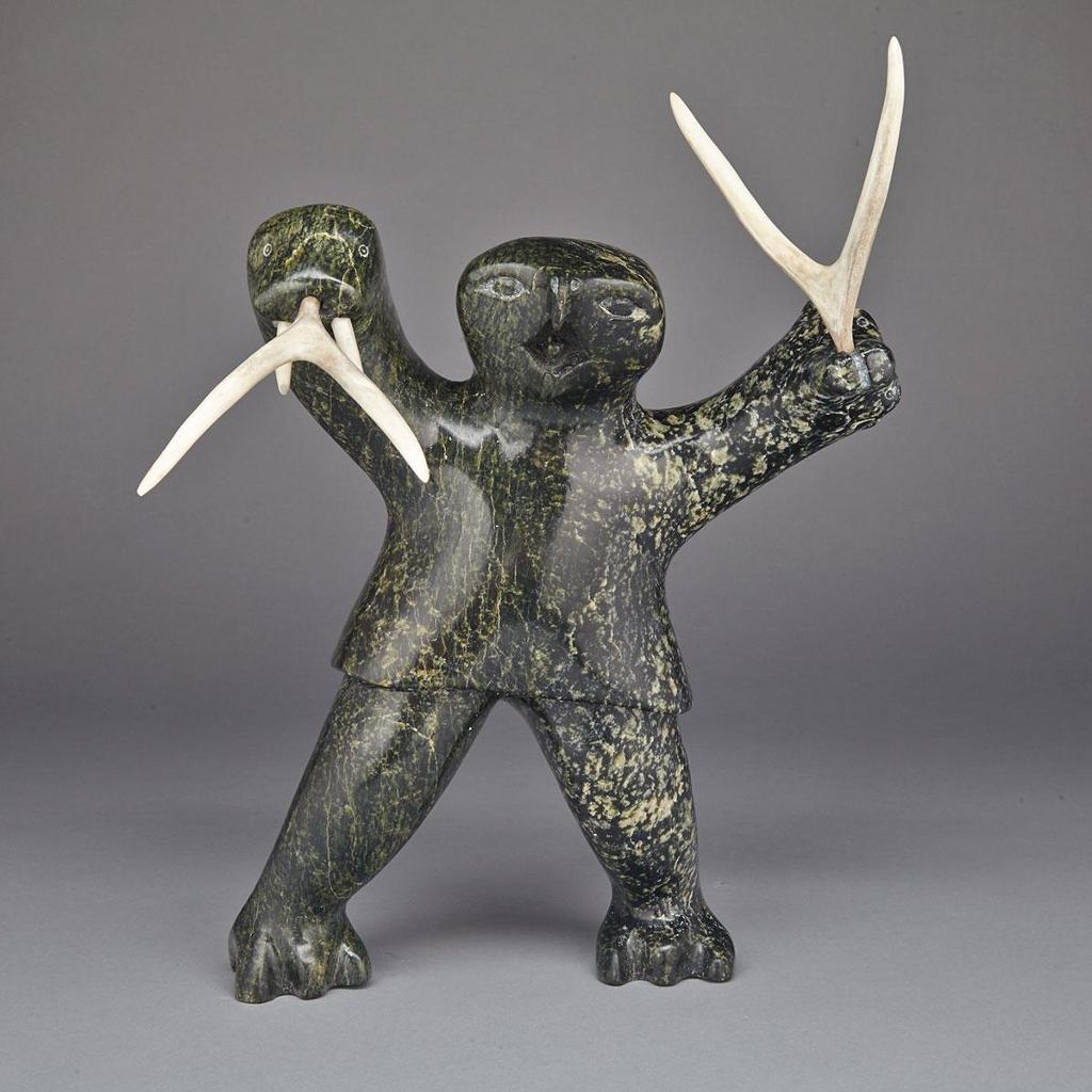 Elijah Michael (1929-2008) - Bird Shaman With Bear And Walrus Helpers