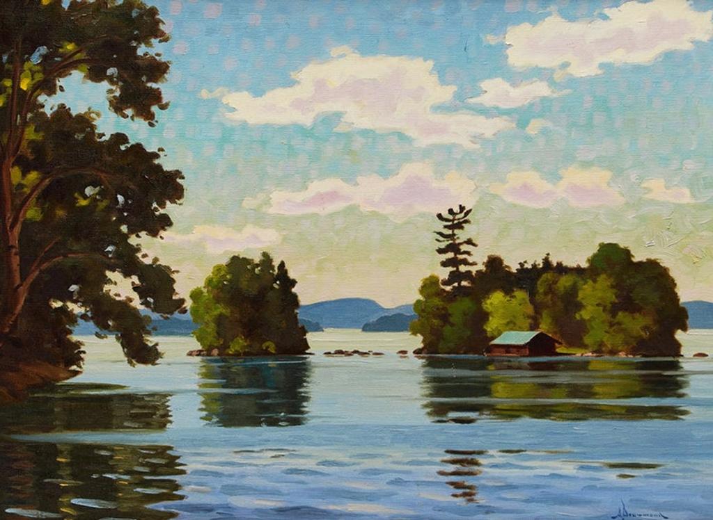 Arthur Alexander Drummond (1891-1977) - Peninsula Lake with Wolf and Cub Islands
