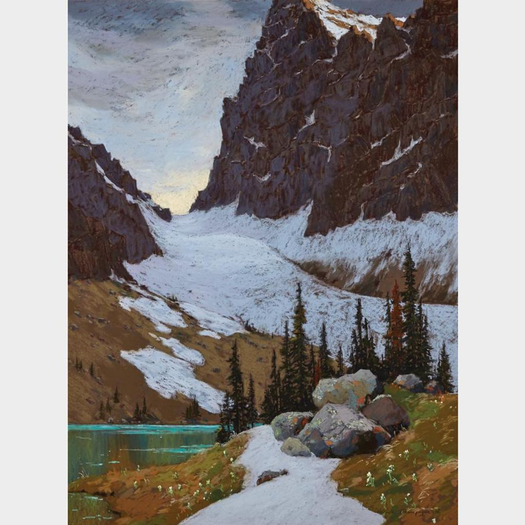 Horace Champagne (1937) - Snow Patches & Spring Flowers, Lake O’Hara, Yoho Nat. Pk., B.C.