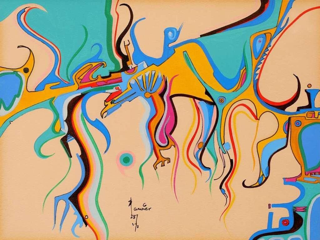 Alex Simeon Janvier (1935-2024) - No Fear Of Loud Voices; 1972
