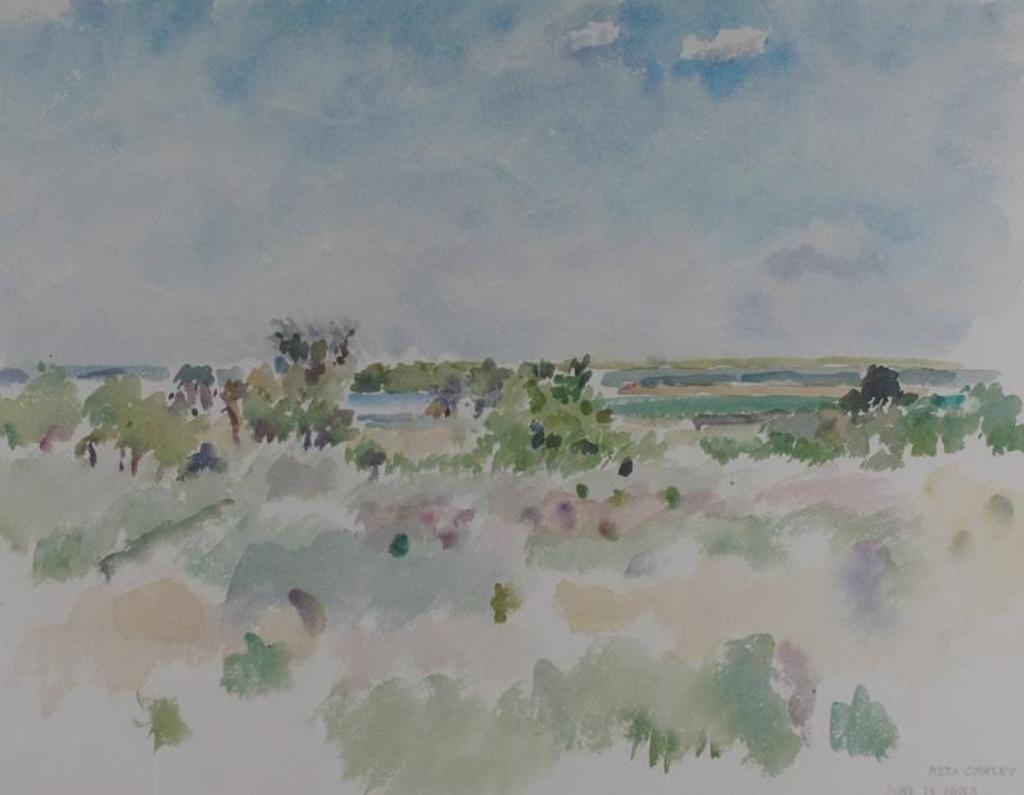 Reta Madeline Cowley (1910-2004) - Prairie Scene, Late Spring; 1984