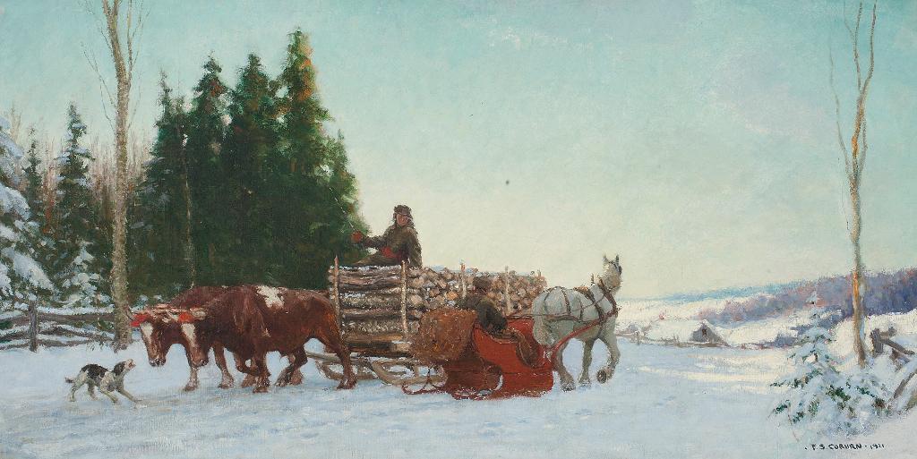Frederick Simpson Coburn (1871-1960) - Chatting On The Logging Trail