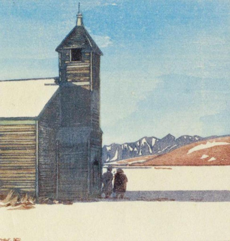 Walter Joseph (W.J.) Phillips (1884-1963) - Church At Morley, Alberta; 1942