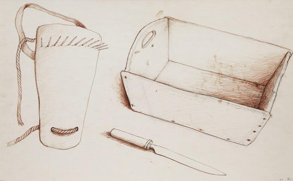 William Kurelek (1927-1977) - Calf Weaner, Dough Trough and Knife