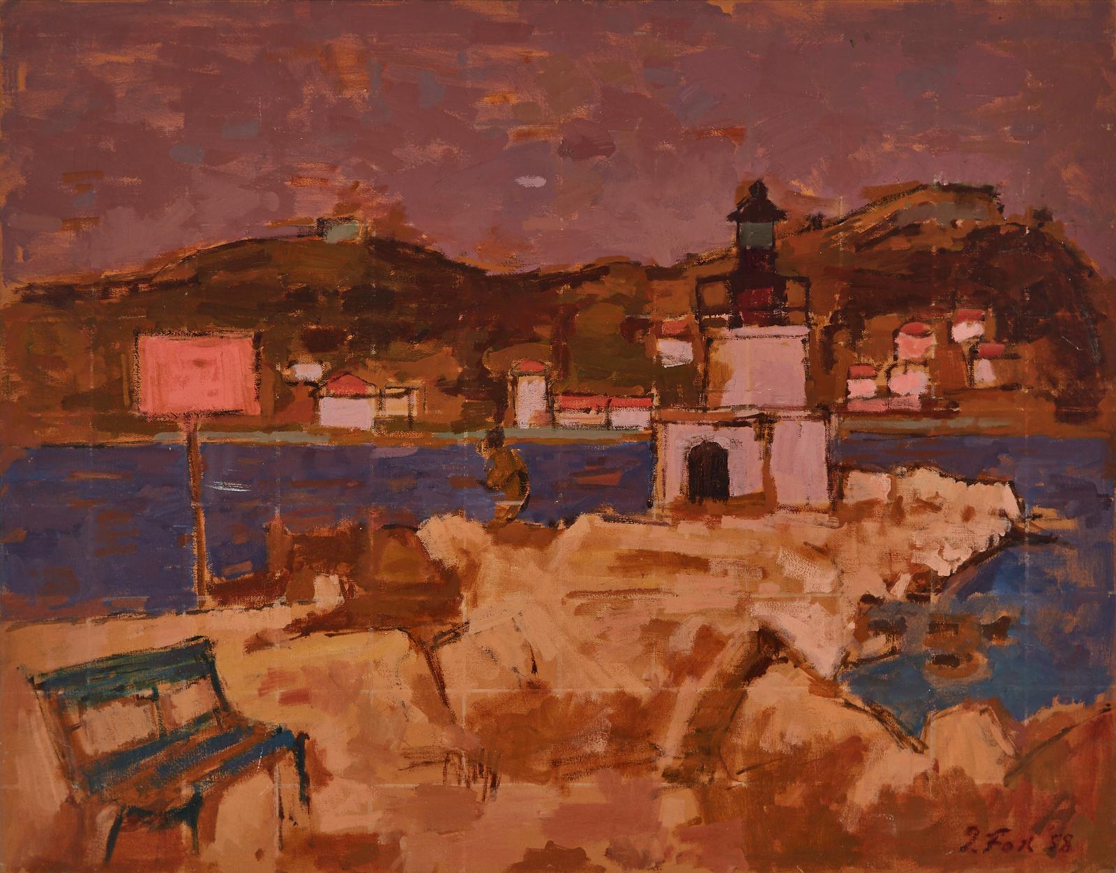 John Richard Fox (1927-2008) - Sanary-Sur-Mer, 1958