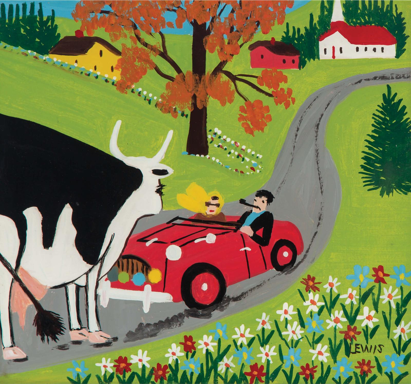 Maud Kathleen Lewis (1903-1970) - Traffic Jam
