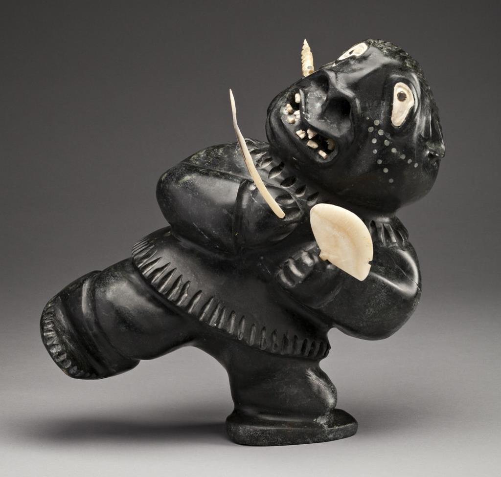 Judas Ullulaq (1937-1998) - Female Shaman Bitten by a Worm early-mid 1990s, stone