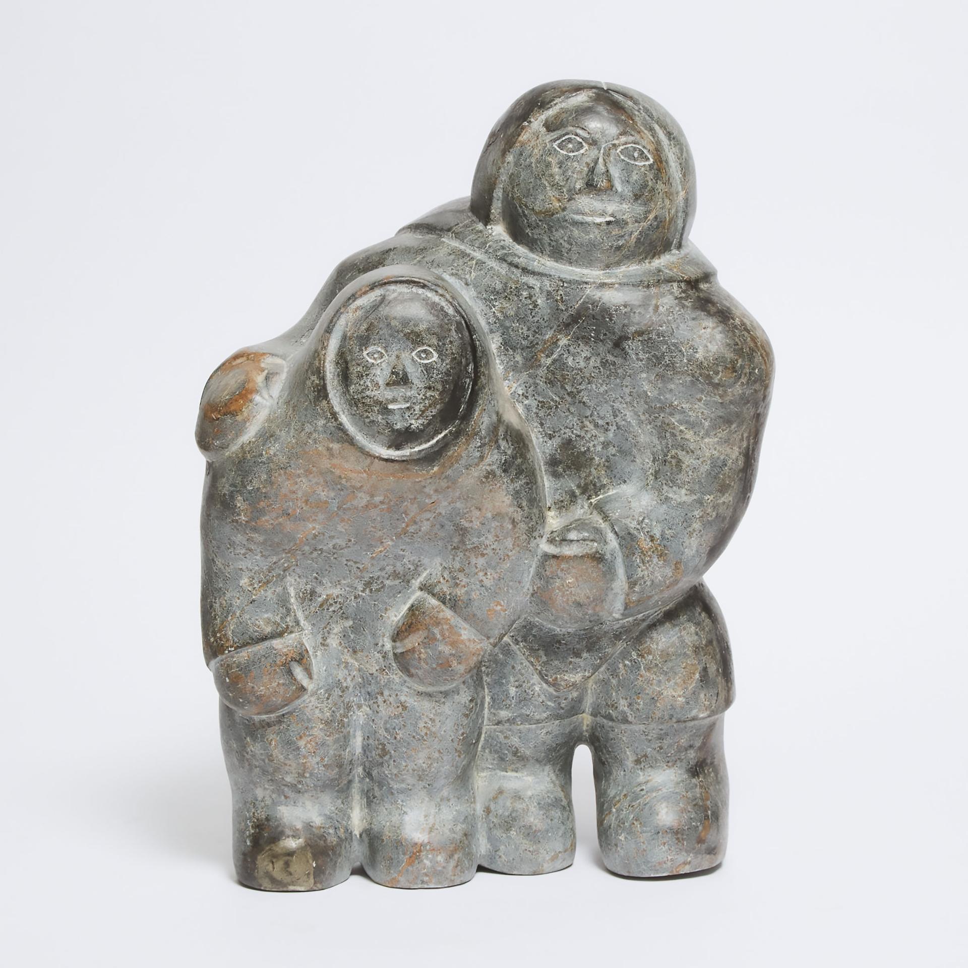 Mathew Aqigaaq (1940-2010) - Monumental Mother And Child