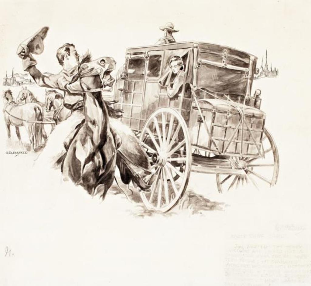 Robert Elmer Lougheed (1901-1982) - Horse Thief Trail
