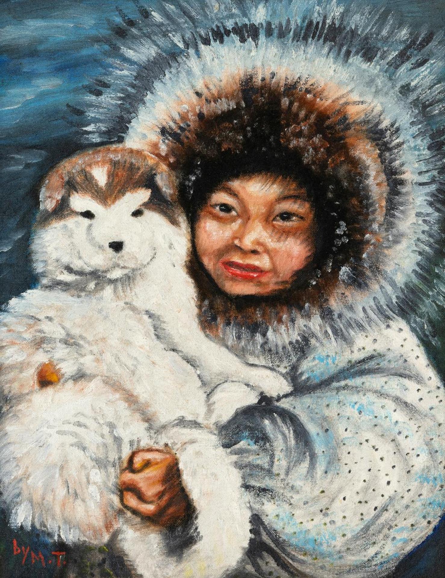 Mona Thrasher (1942-2013) - Untitled - Child with Pup