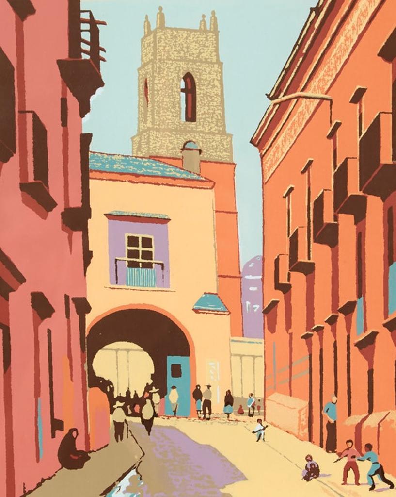 Frederick Bourchier Taylor (1906-1987) - Untitled (Street Scene)
