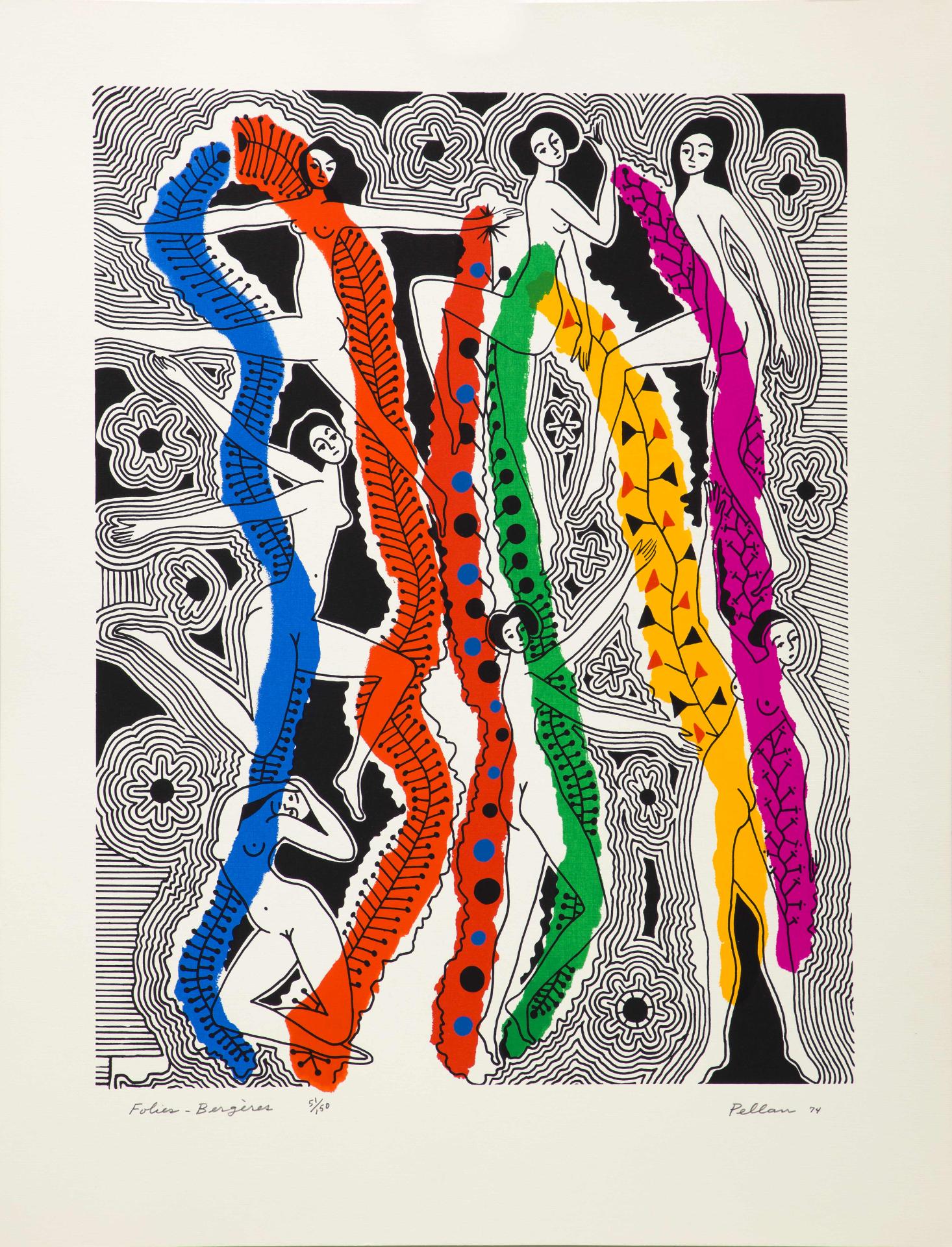 Alfred Pellan (1906-1988) - Folies-Bergères, 1974